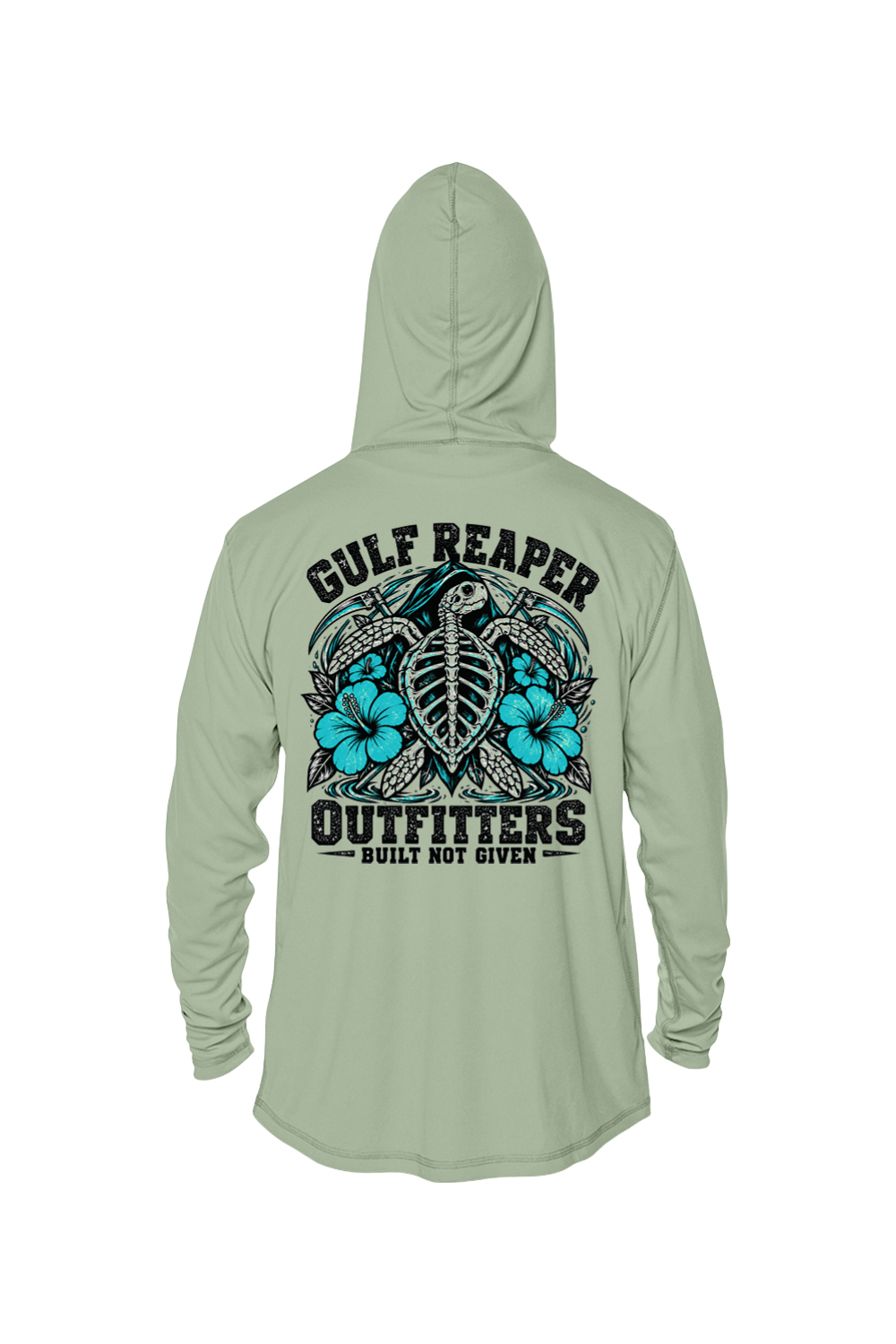 Ancient Tide Solar Hoodie – Gulf Teal Print