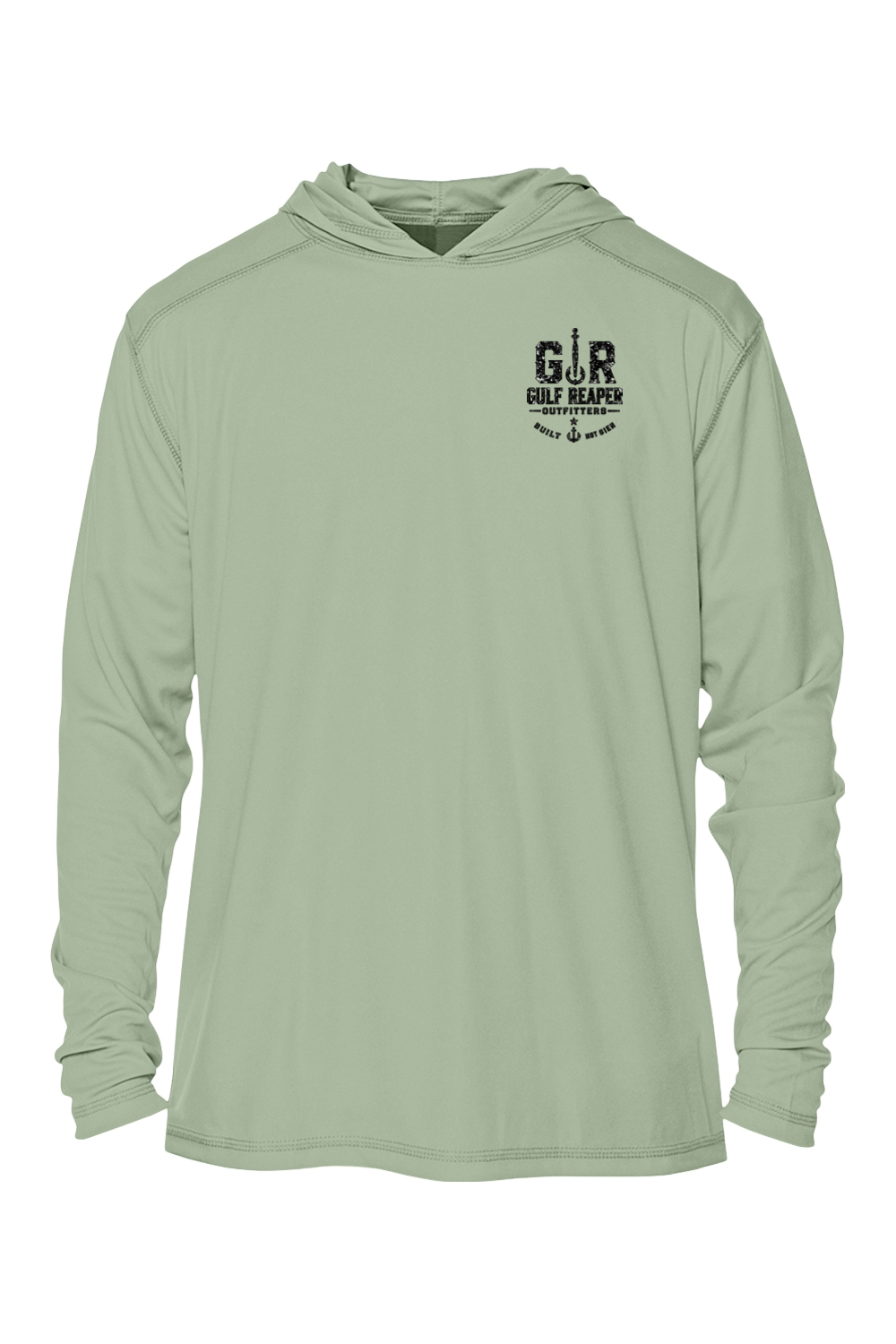 Death Current Solar Hoodie – Sea Green Print