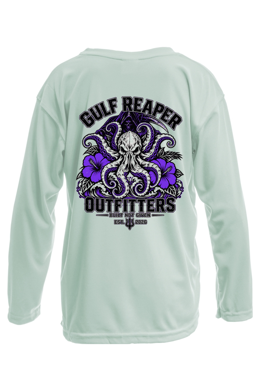 Kraken’s Grip Kids’ Solar Long Sleeve – Royal Purple Print