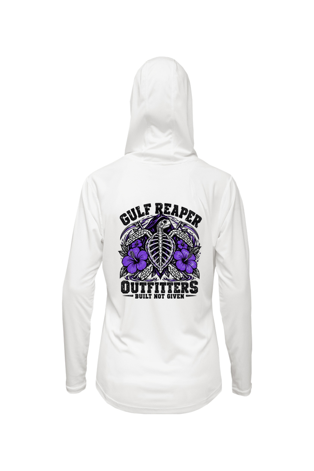 Ancient Tide Women’s Solar Hoodie – Royal Purple Print