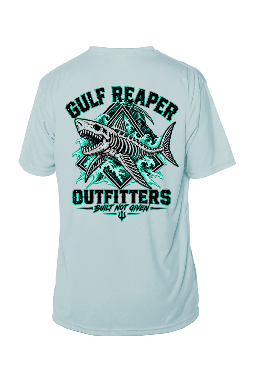 Death Current Solar Short Sleeve – Sea Green Print