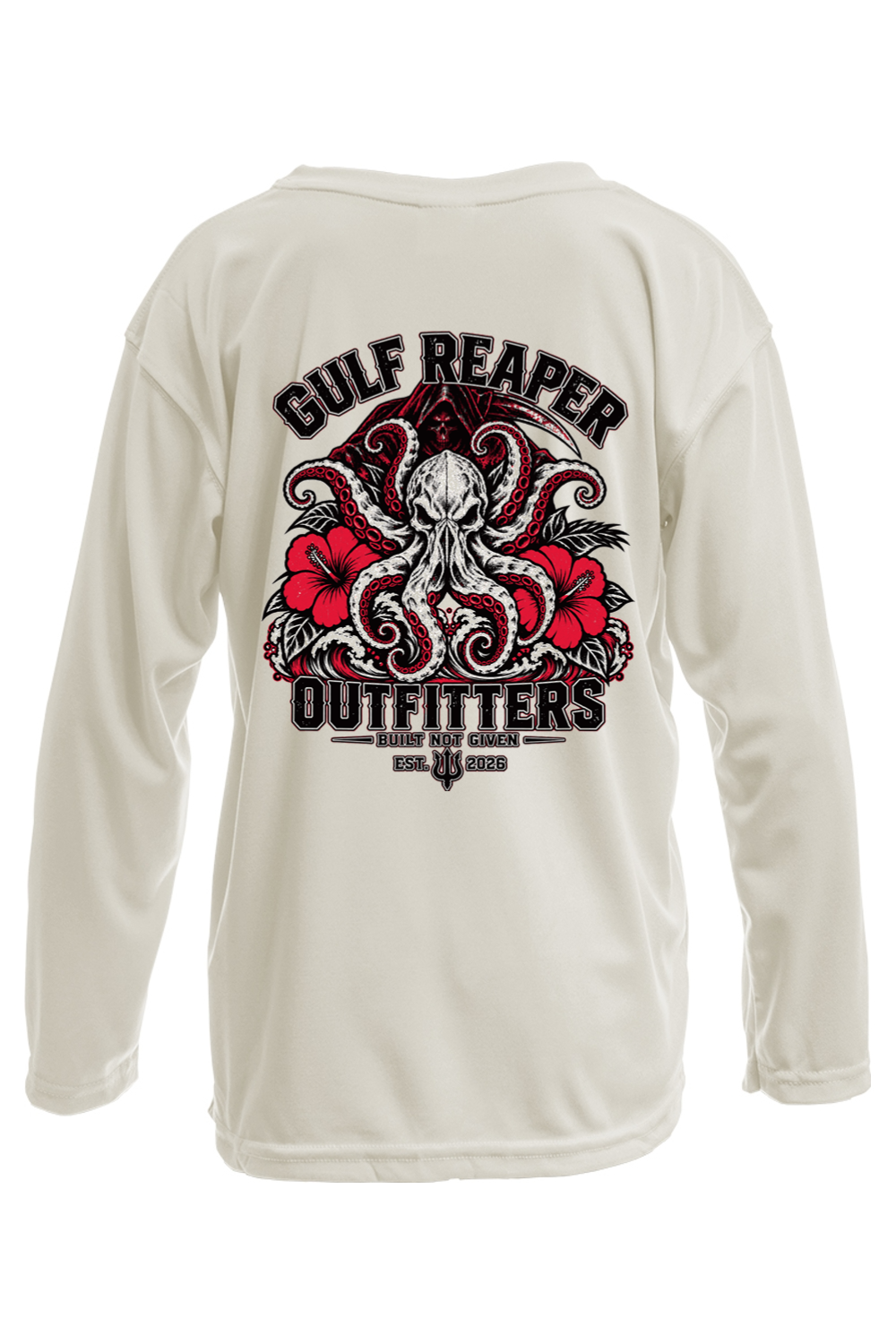 Kraken’s Grip Kids’ Solar Long Sleeve – Crimson Print