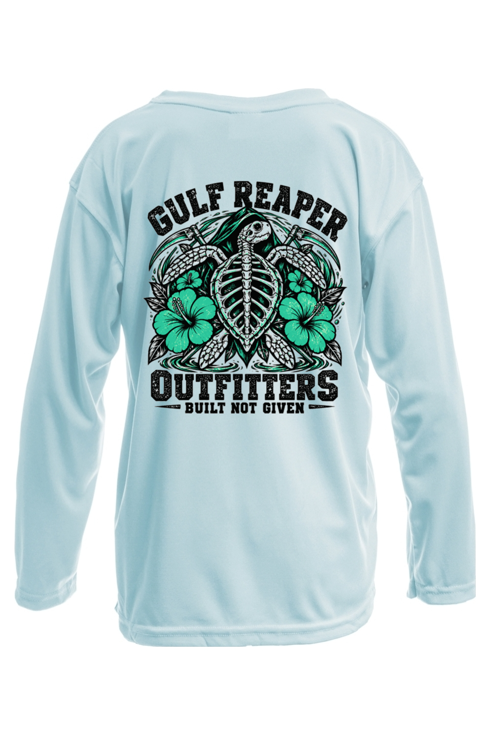 Ancient Tide Kids’ Solar Long Sleeve – Sea Green Print