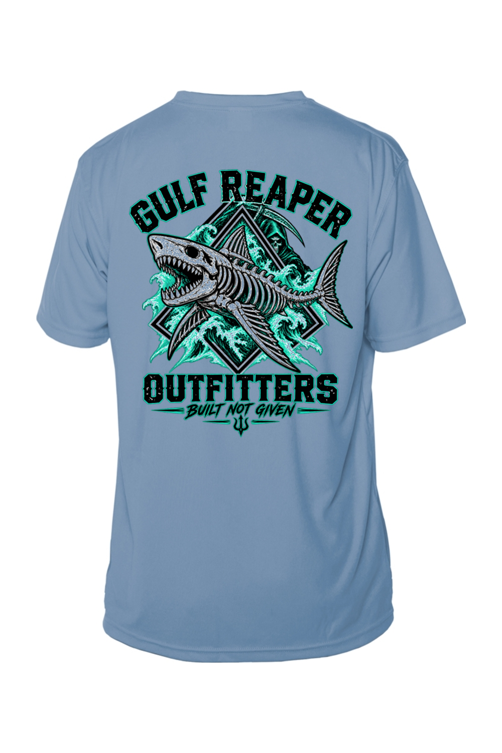 Death Current Solar Short Sleeve – Sea Green Print