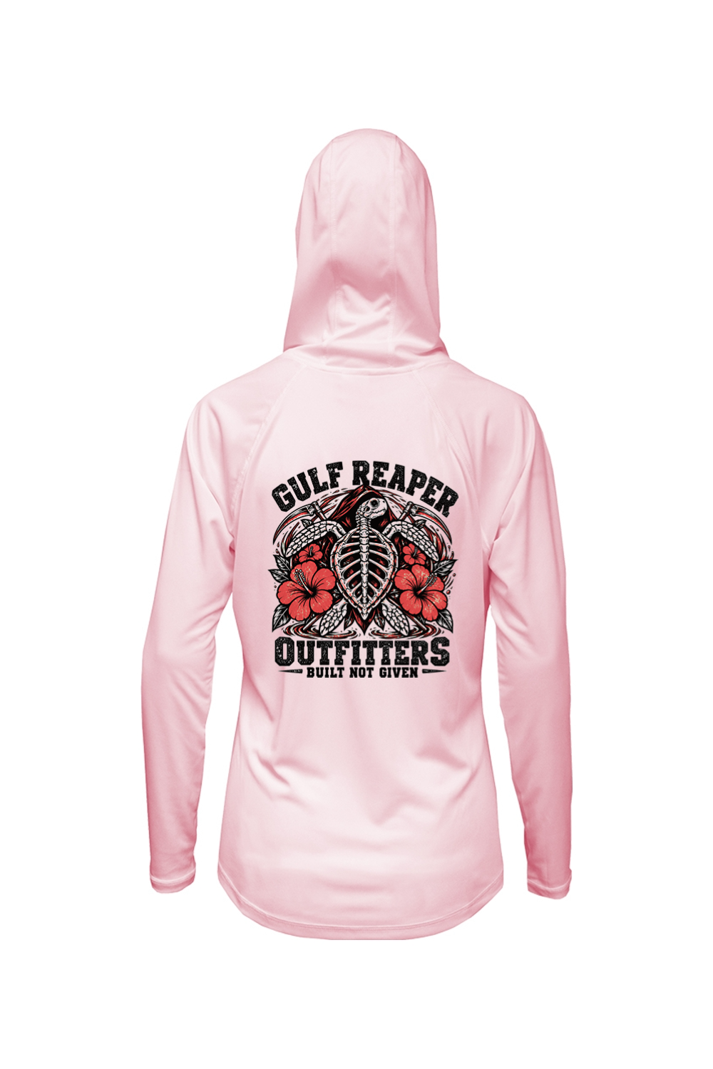 Ancient Tide Women’s Solar Hoodie – Coral Red Print