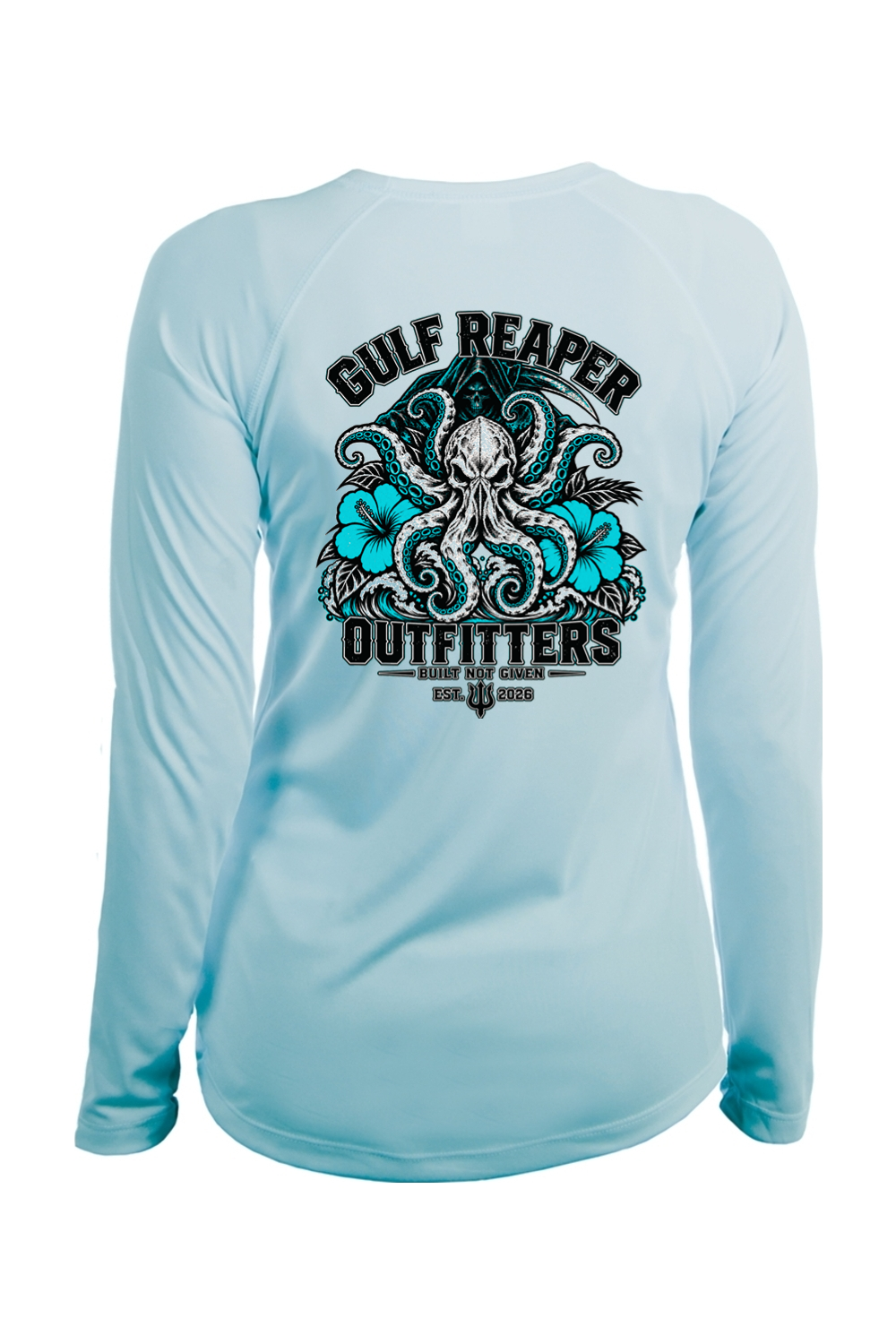 Kraken’s Grip Women’s Solar Long Sleeve – Gulf Teal Print