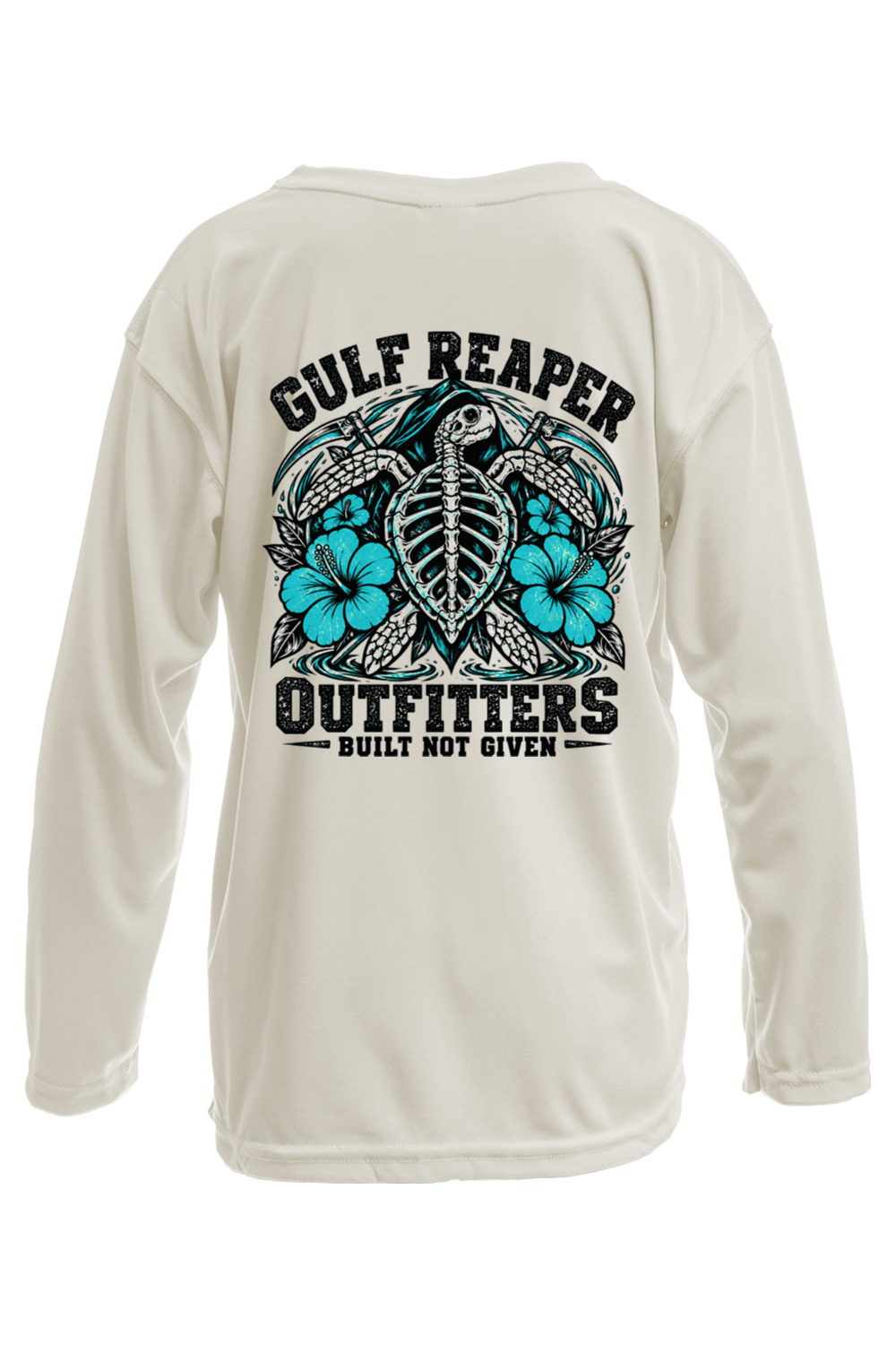 Ancient Tide Kids’ Solar Long Sleeve – Gulf Teal Print