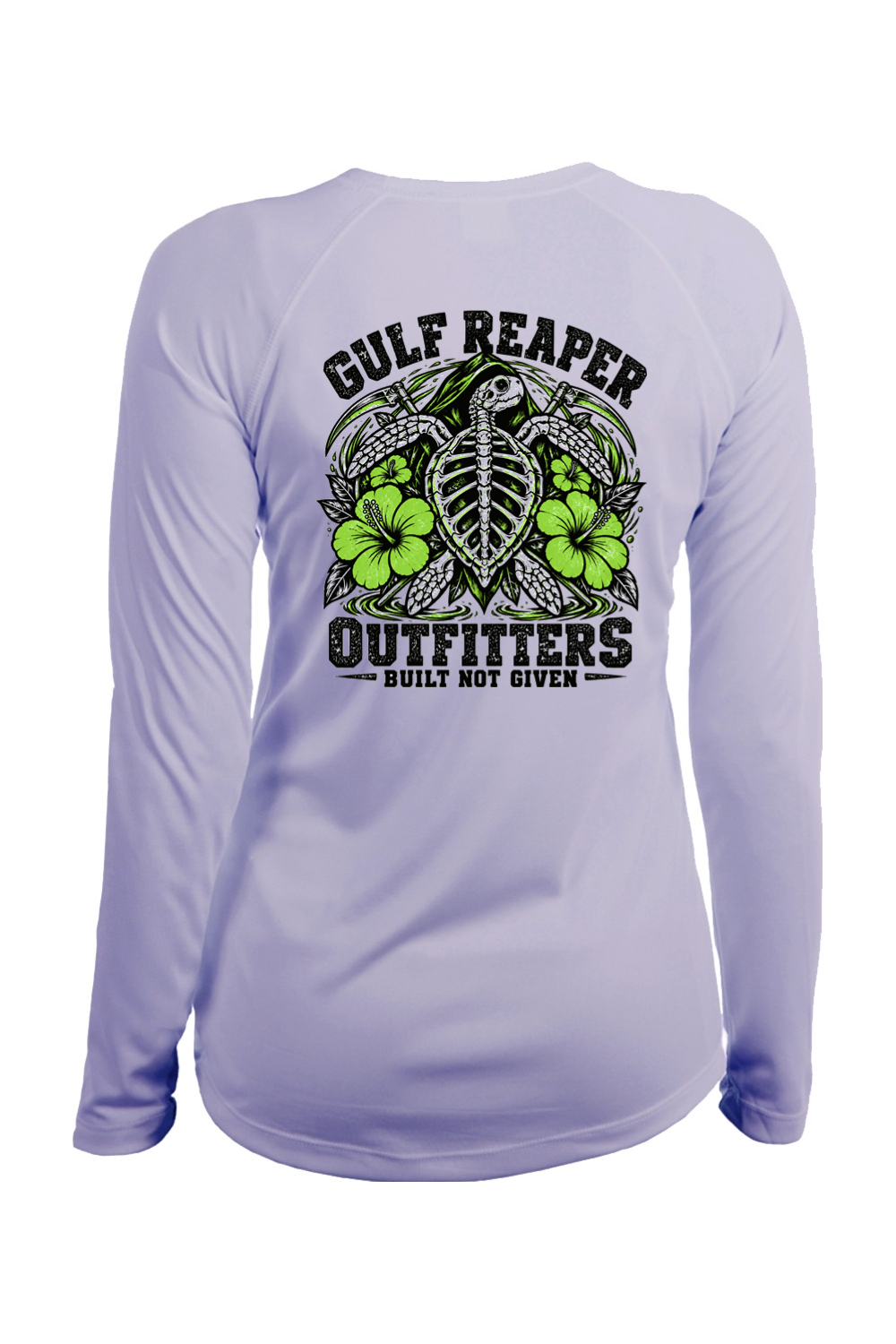 Ancient Tide Women’s Solar Long Sleeve – Lime Green Print