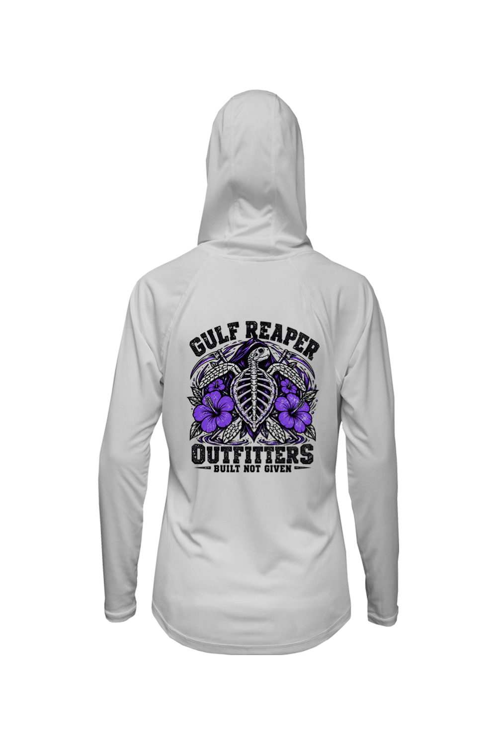 Ancient Tide Women’s Solar Hoodie – Royal Purple Print