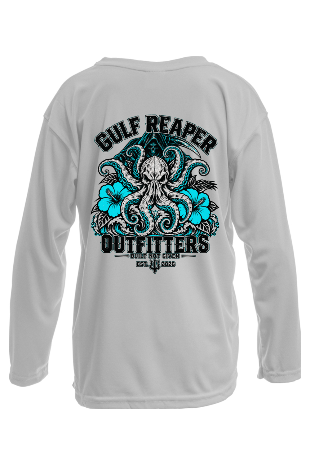Kraken’s Grip Kids’ Solar Long Sleeve – Aqua Print